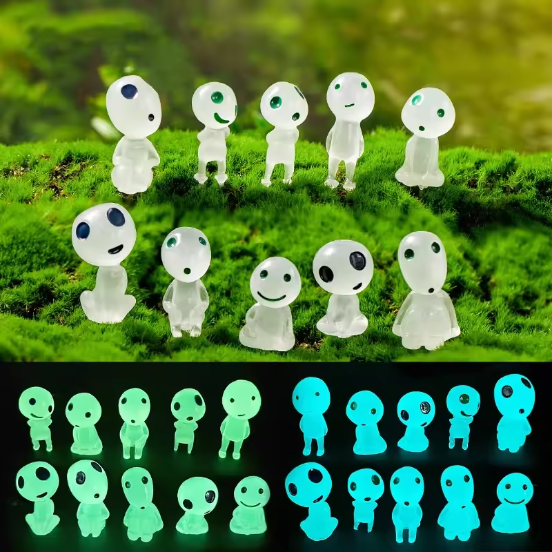 Marine Aquarium Mini - 10Pcs Mini Kodama Luminous Elves Cartoon