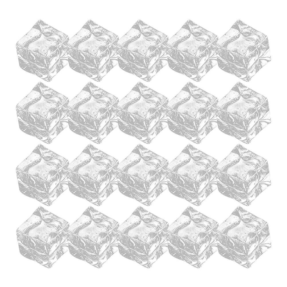 Marine Aquarium Cube - 50Pcs Clear Fake Ice Cubes Realistic