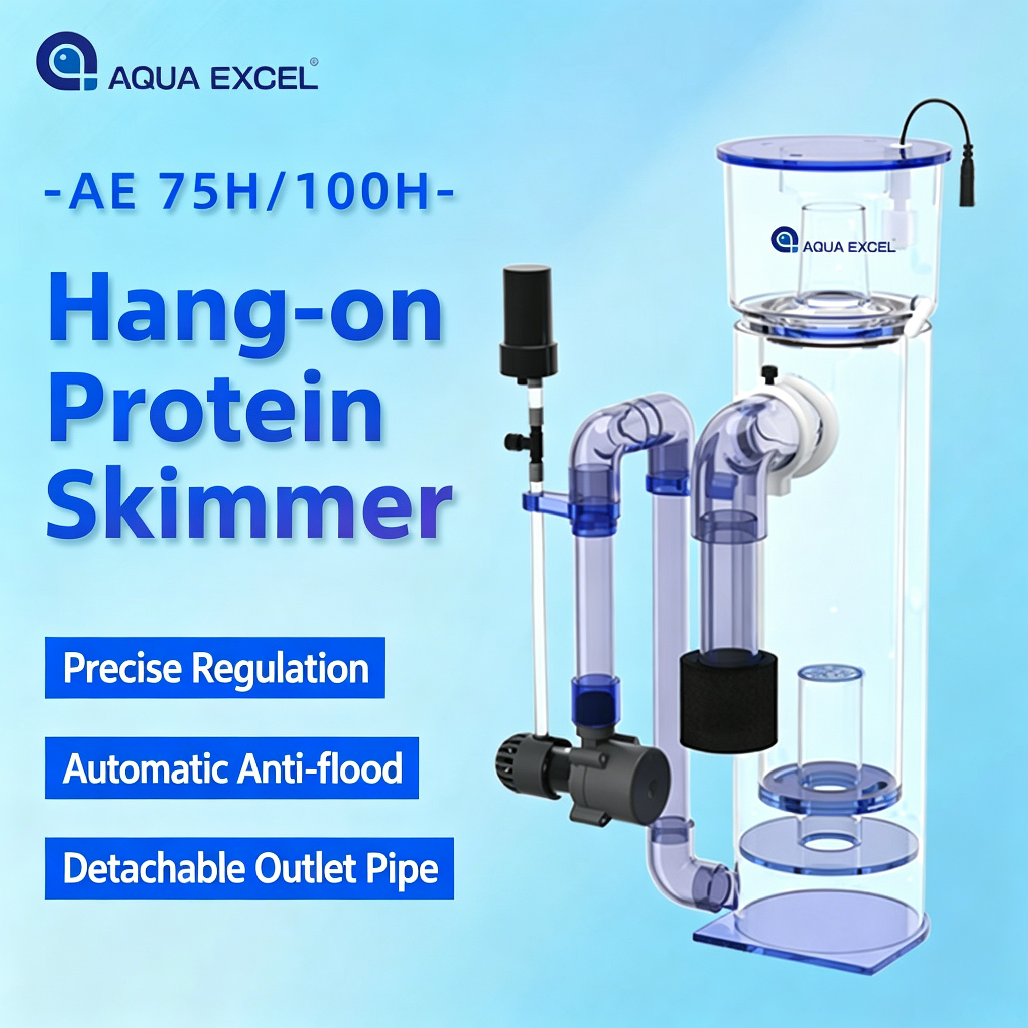 Marine Aquarium Aquascape - AQUA EXCEL AE-75H/100H Hang-on DC Aquarium