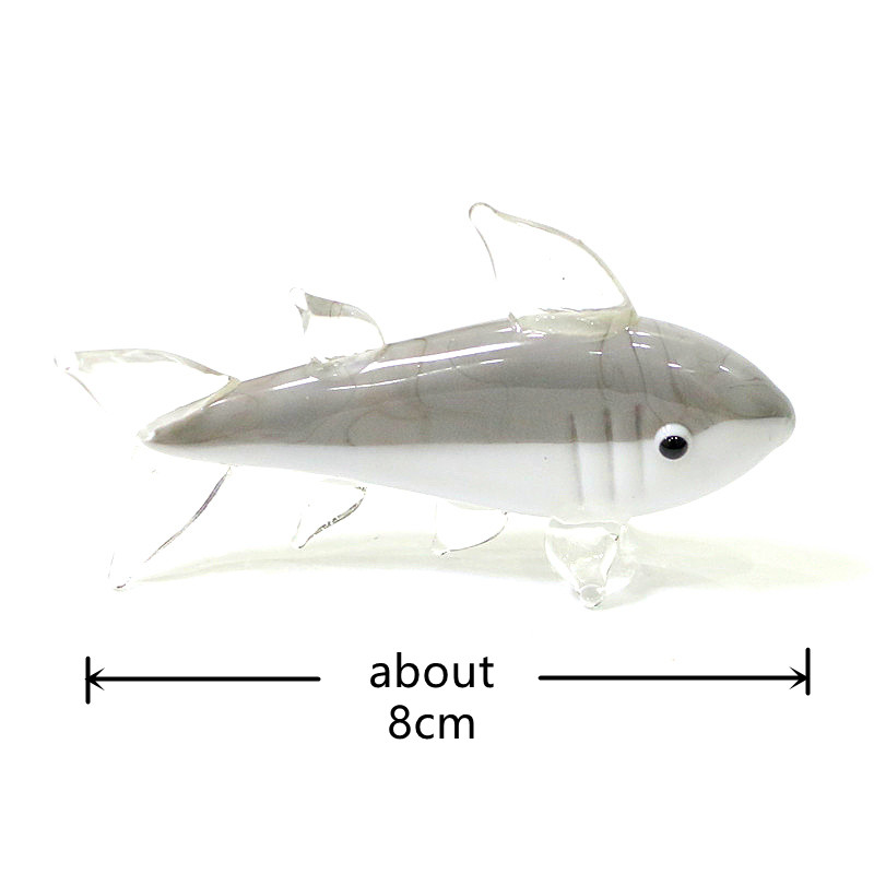 Gray Murano Glass Shark Figuri - Marine Aquarium Aquascape avis et prix