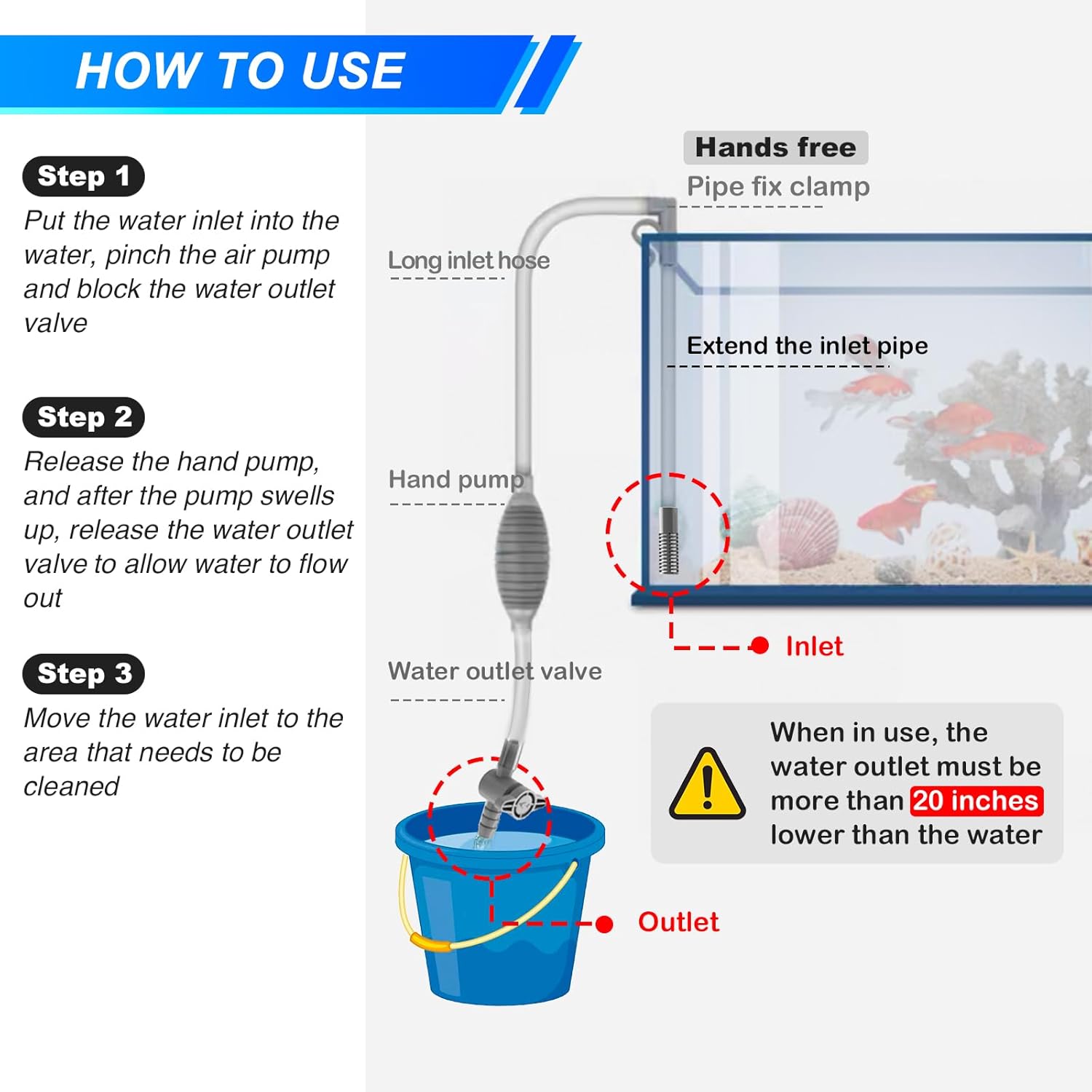 Large Fish Tank Aquarium Sipho - Marine Aquarium Kit avis et prix