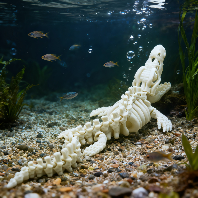1Pc Realistic Mosasaur Skeleto - Marine Aquarium Used avis et prix
