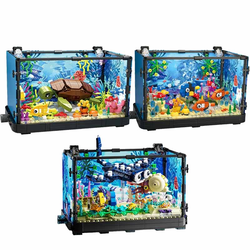 Fish Tank Building Block Set w - Marine Aquarium Kit avis et prix