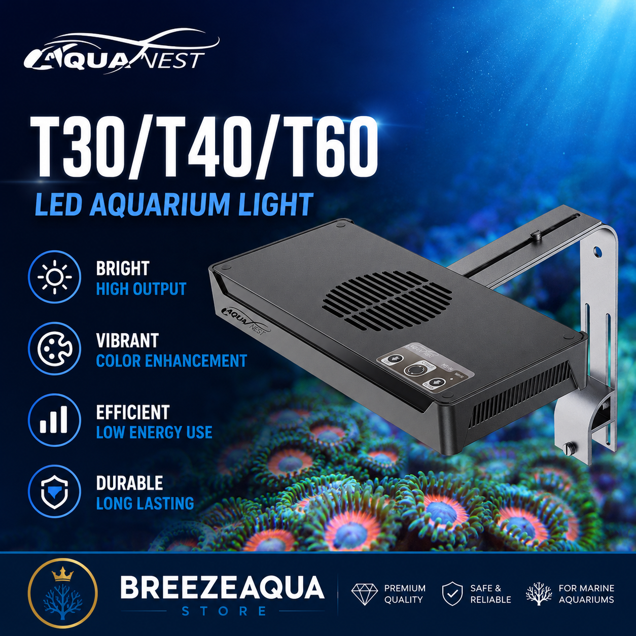 AQUANEST LED Aquarium Light T3 - Marine Aquarium Temperature avis et prix