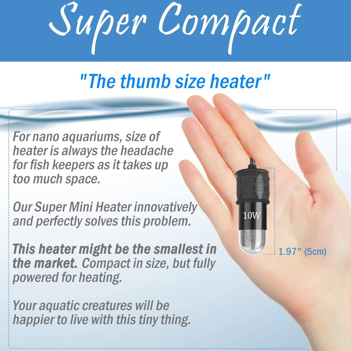 10W Adjustable Aquarium Heater - Marine Aquarium Mini avis et prix