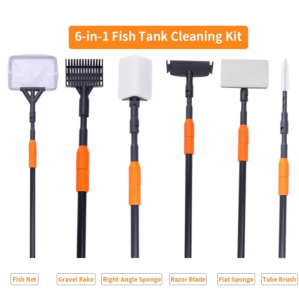 6 in 1 Aquarium Cleaning Tools - Marine Aquarium Glass Cleaner avis et prix