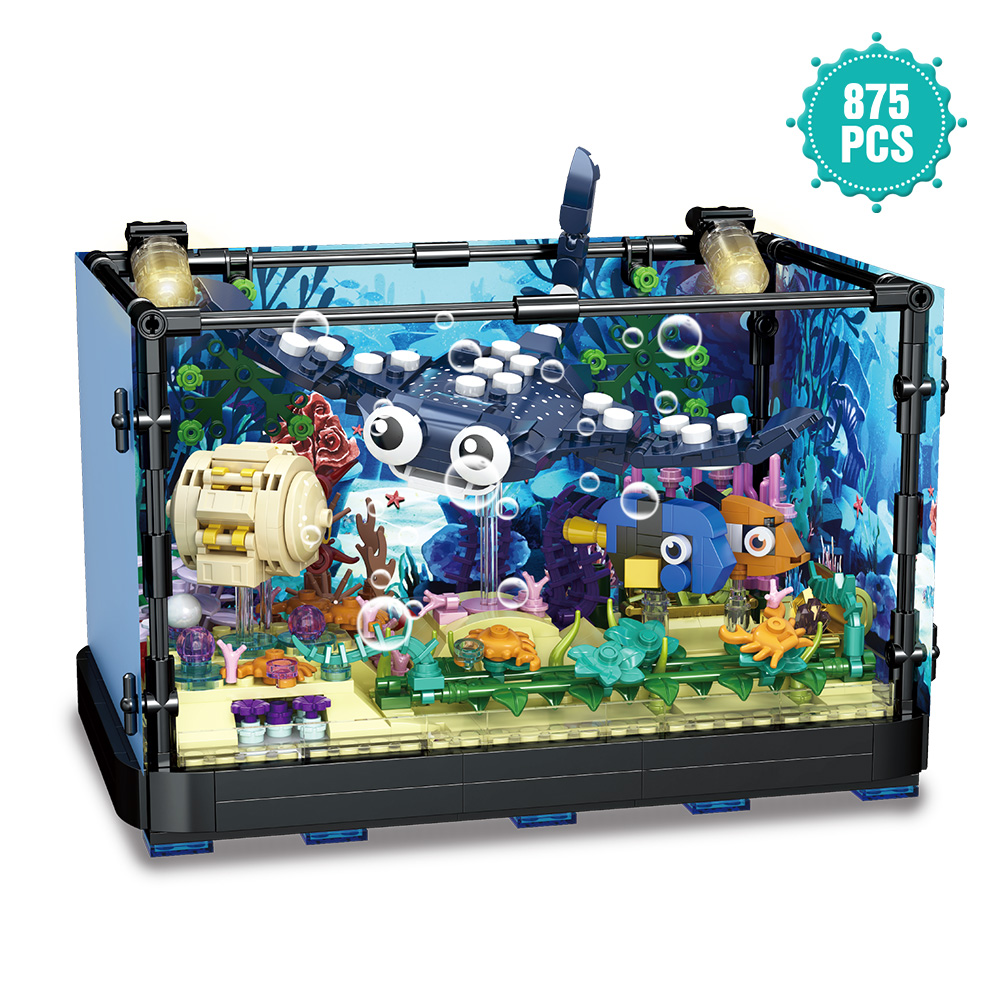 Fish Tank Block Set with Light - Marine Aquarium Cube avis et prix